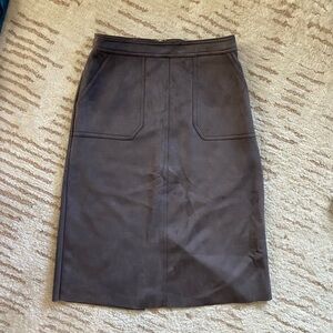 Grey Suede Women's Skirt